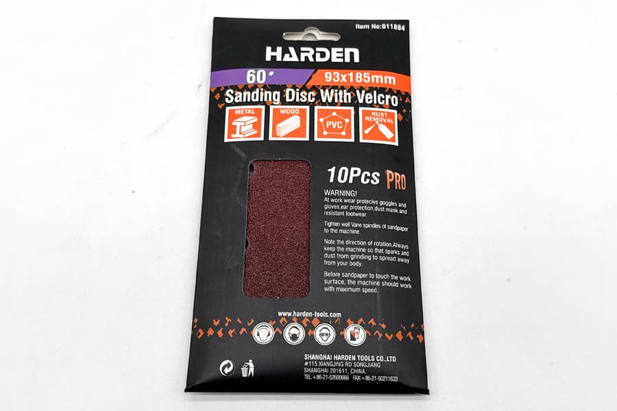 20 Schleifpapiere mit Klettbänder Harden 611884